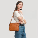 Stylish crossbody bag for women made of high-quality leather
