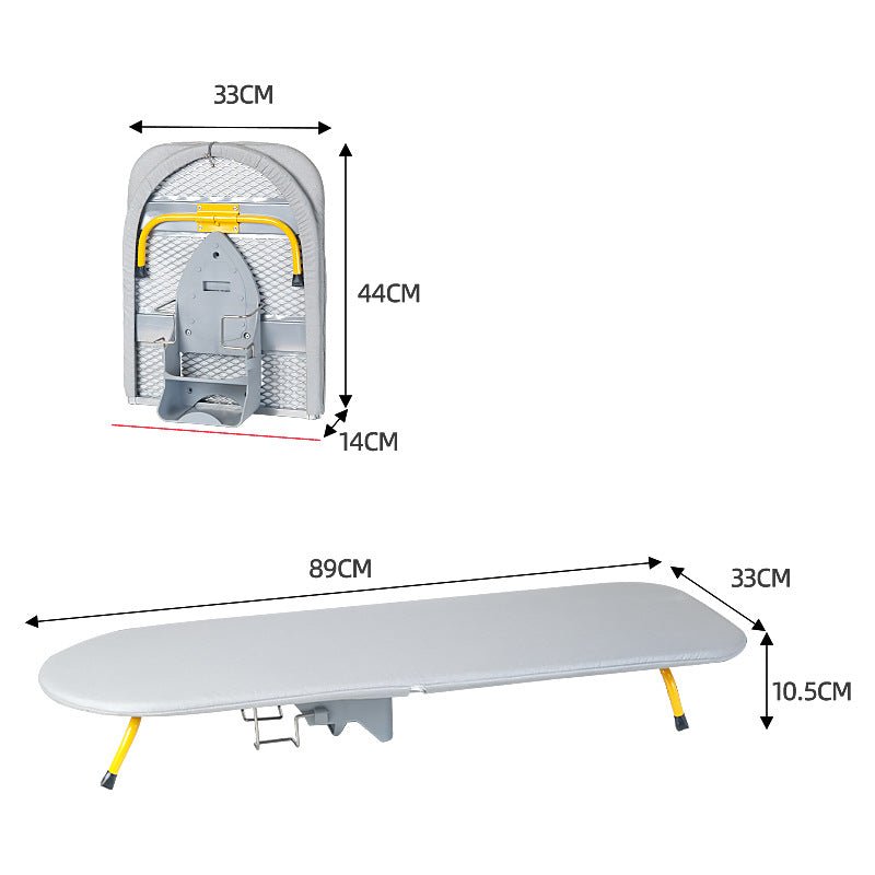 SmartClean Ironing Board - Compact Folding Board with Non-Slip Feet