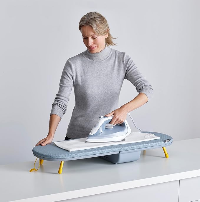 SmartClean Ironing Board - Compact Folding Board with Non-Slip Feet