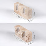 Elegant Travertine Candlestick - Modern for Taper Candles