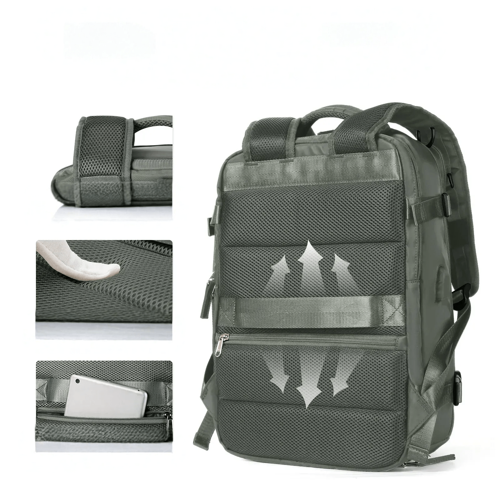 Robust Travel Backpack - Waterproof with USB Charging Port