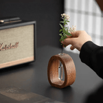Harmonia Vase - Elegant Wood and Glass Creation for Plant Lovers