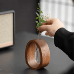 Harmonia Vase - Elegant Wood and Glass Creation for Plant Lovers