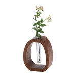Harmonia Vase - Elegant Wood and Glass Creation for Plant Lovers