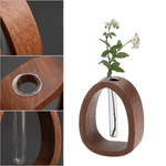 Harmonia Vase - Elegant Wood and Glass Creation for Plant Lovers