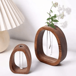 Harmonia Vase - Elegant Wood and Glass Creation for Plant Lovers