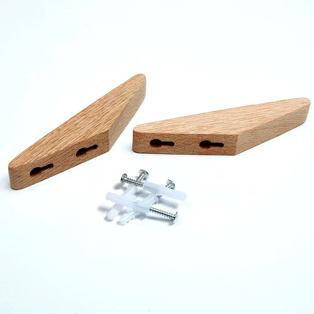 Stylish Wooden Wall Coat Rack - Space-Saving Design for Your Home