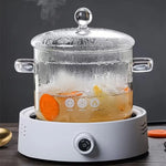Transparent Glass Cooking Pot with Handles – KookZicht (1360 ml)