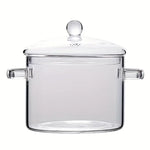 Transparent Glass Cooking Pot with Handles – KookZicht (1360 ml)