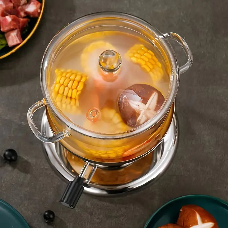 Transparent Glass Cooking Pot with Handles – KookZicht (1360 ml)