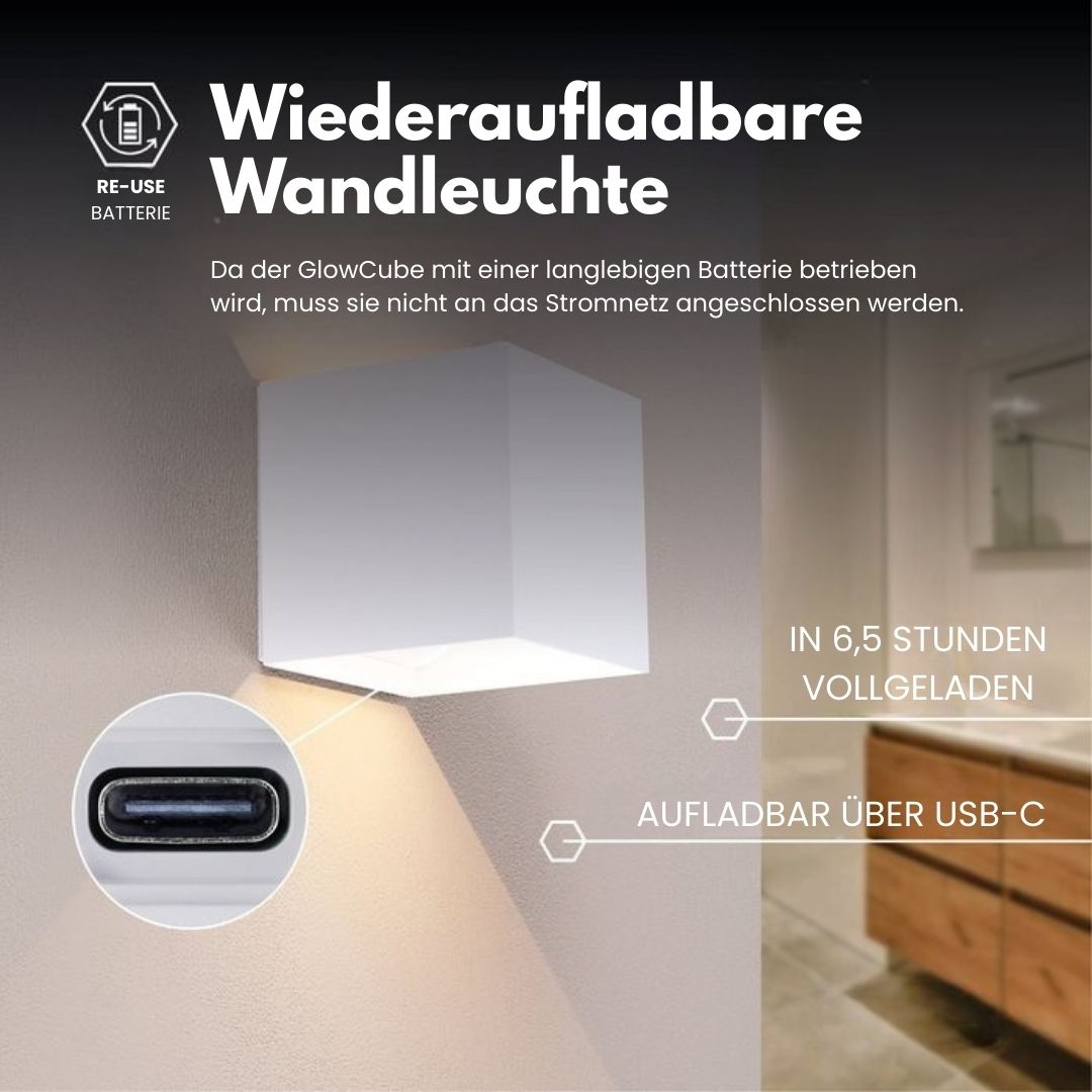 Elegante kabellose Wandlampe mit Sensor und aufladbarem Akku für stilvolle Räume
