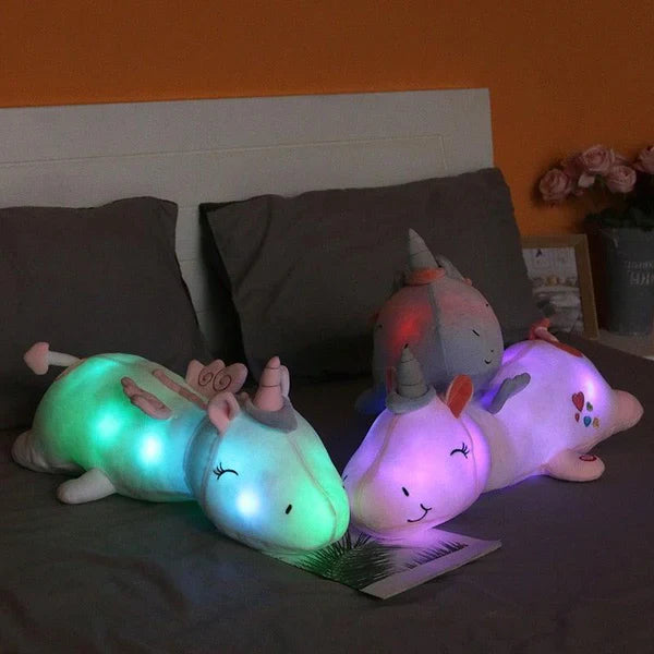 Leuchtendes Einhorn Kuscheltier für kuschelige Abende