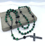 Spiritual Pendant with Tiger's Eye and Lapis Lazuli – Rosary for Men