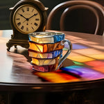 Bunter 3D Becher im Bücherdesign für jeden Tag