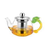 Heat-Resistant Glass Tea Bottle with Stainless Steel Infuser