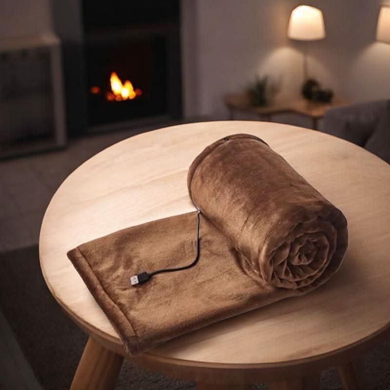 Wärmetuch für Unterwegs | Tragbare USB-Heizdecke mit 3 Stufen