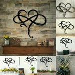 Wanddekoration InfinityHerz – Eisen Skulptur mit Symbol der ewigen Liebe