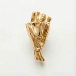 Elegant brooch with mini vase for fresh flowers