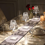 Elegante LED Tischlampe mit Kristall-Design