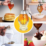 Tropffreier Honigspender mit Wabenmuster – 200 ml aus Kunststoff
