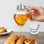 Elegant Drip-Free Honey Dispenser with Honeycomb Design – 200 ml