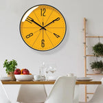 Stylish wall clock with silent quartz mechanism and modern design