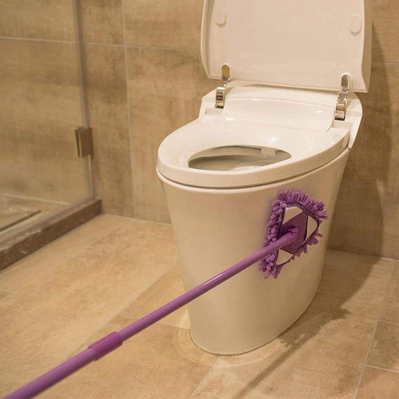 Flexible triangular mop with 180° swivel function