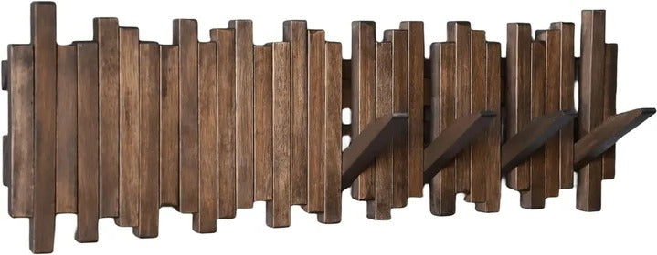 Natural wood coat hooks – Wall rack for coats