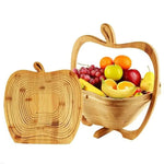 Foldable Bamboo Fruit Basket with Cutting Board