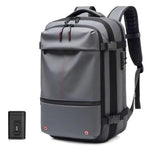 Travel backpack with vacuum function