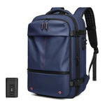 Travel backpack with vacuum function