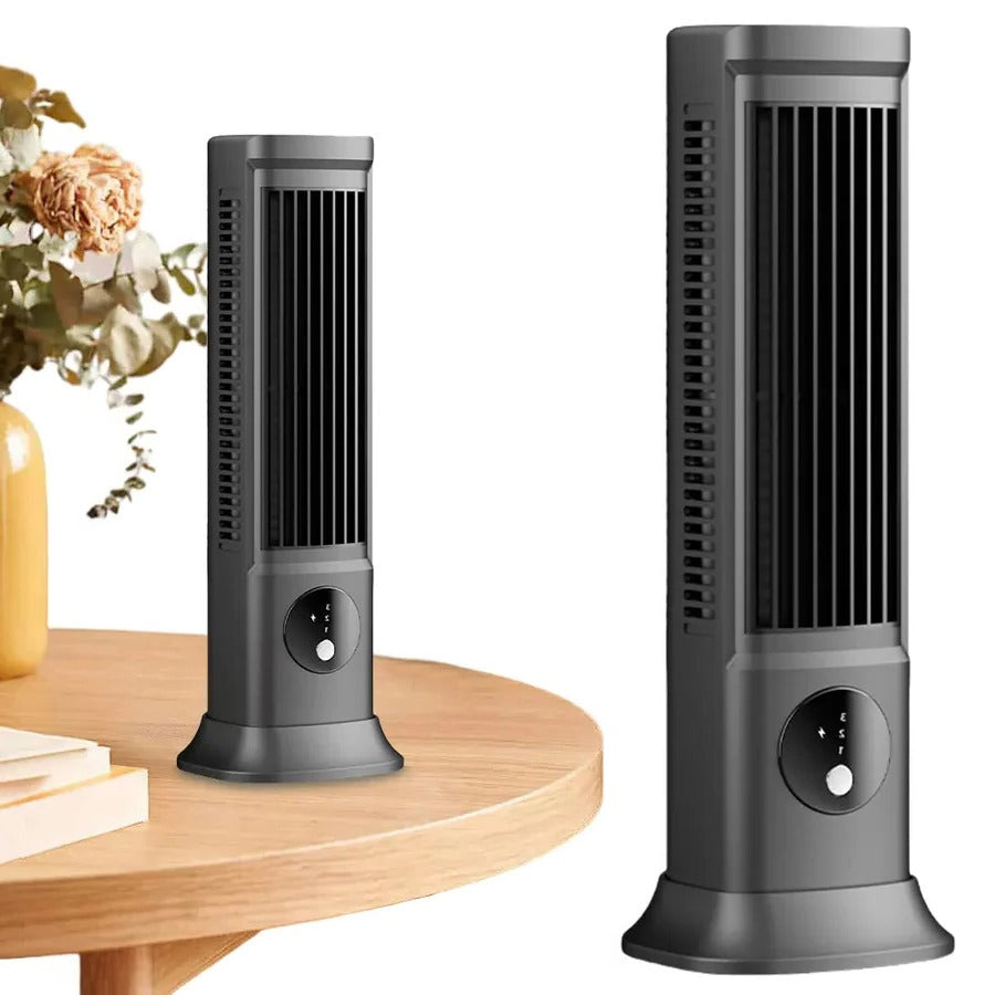 Kompakter, wiederaufladbarer Tischventilator für frische Luft