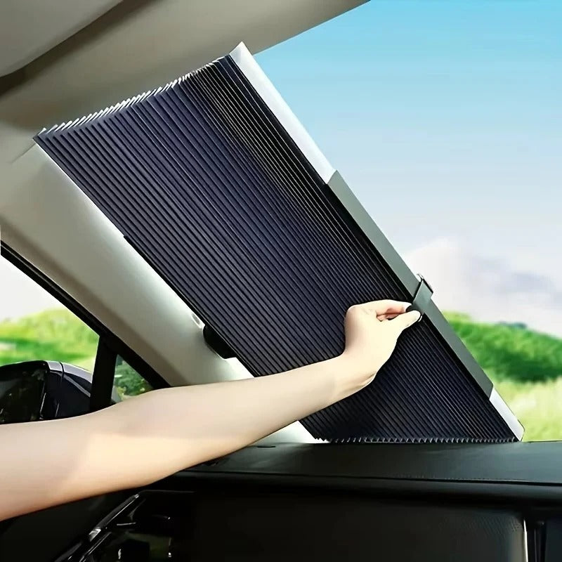 Faltbare Sonnenblende für Autoscheiben – Vorder- und Rückseite