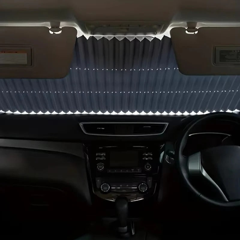 Kompaktes Auto-Sonnenschutz-Set für Front- und Heckscheiben