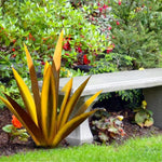 Metallische Agave Deko-Pflanze für drinnen und draußen