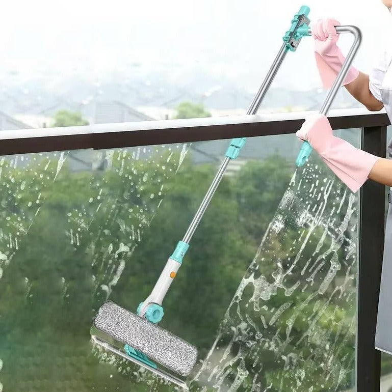Erweiterbare Fensterreinigungsbürste mit langem Griff