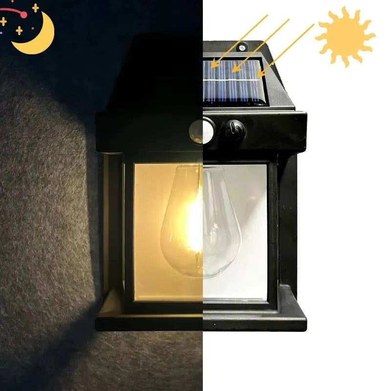 Solarbetriebene Wandleuchten für den Außenbereich, 2er Set