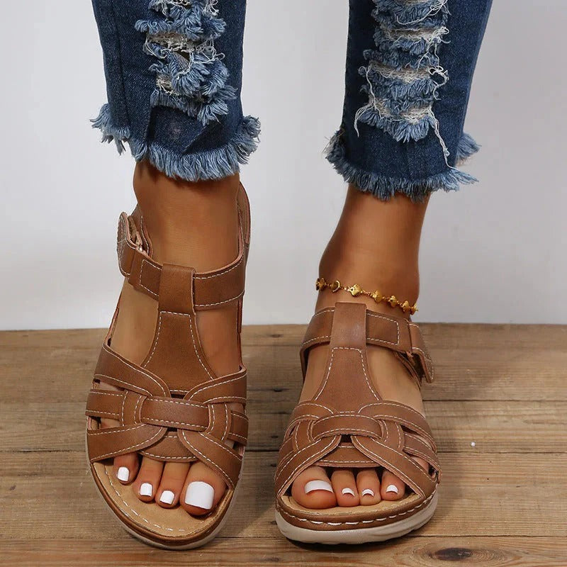 Elegant and Comfortable Sandals for Women with Velcro Closure