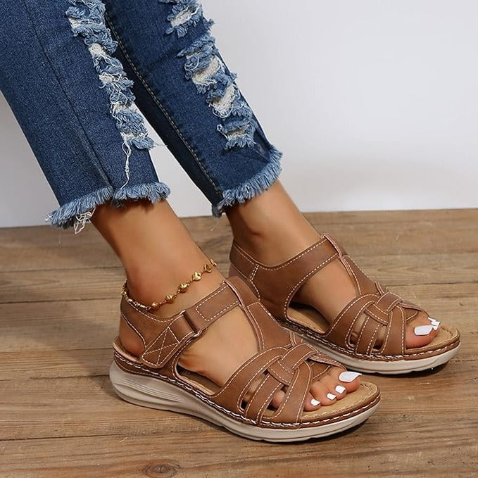 Elegant and Comfortable Sandals for Women with Velcro Closure