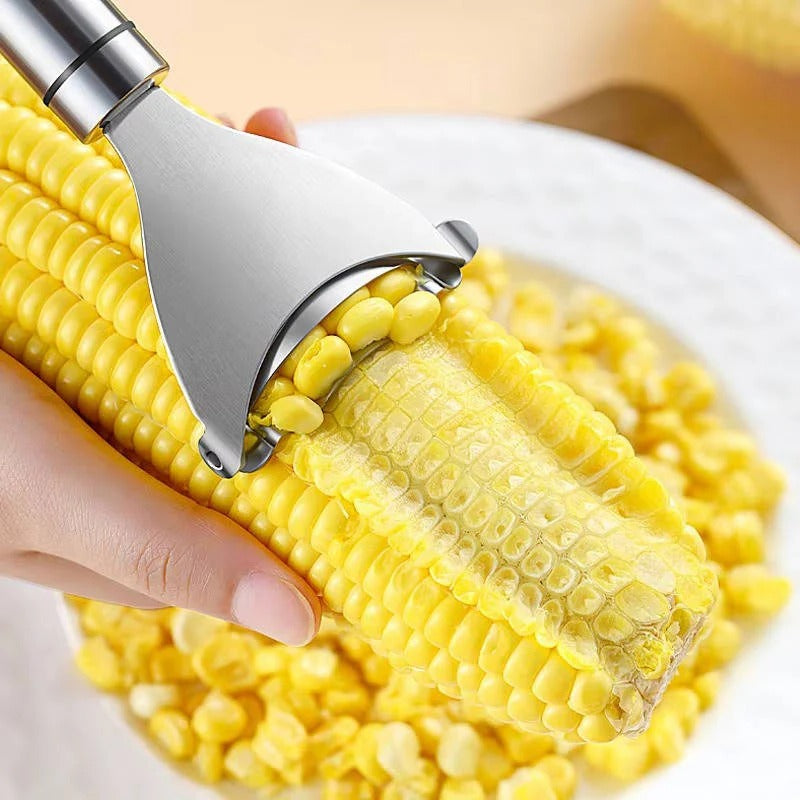 Ergonomic Stainless Steel Corn Stripper with Secure Grip
