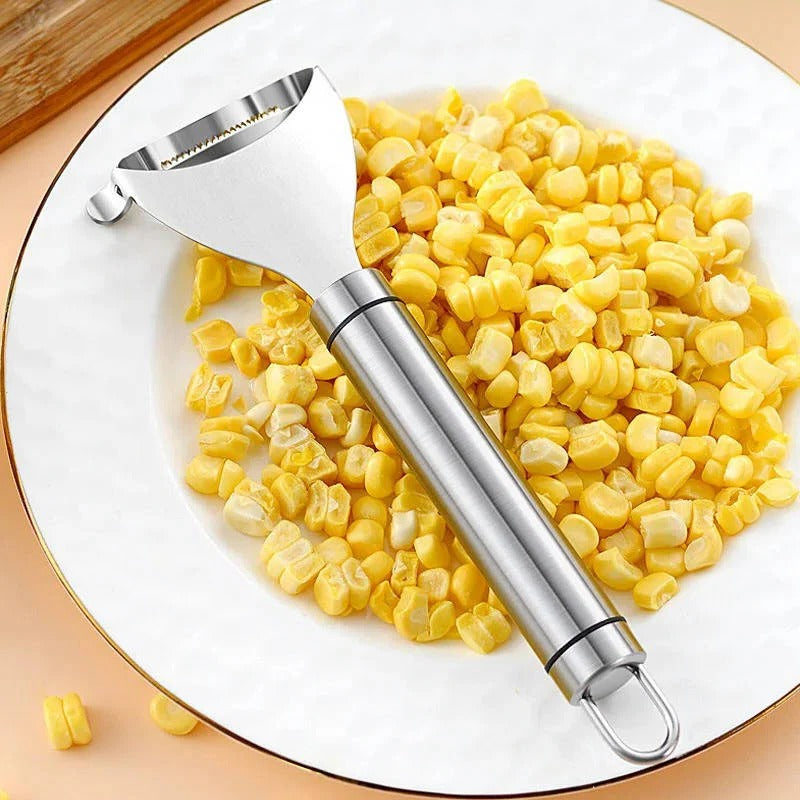 Ergonomic Stainless Steel Corn Stripper with Secure Grip