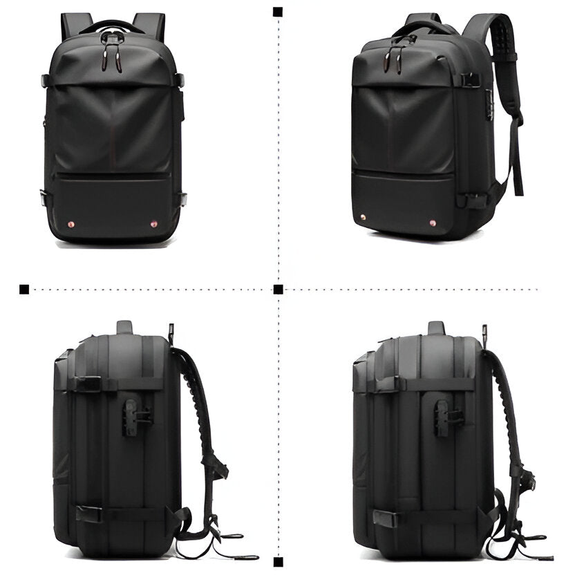 Versatile backpack with integrated compression system