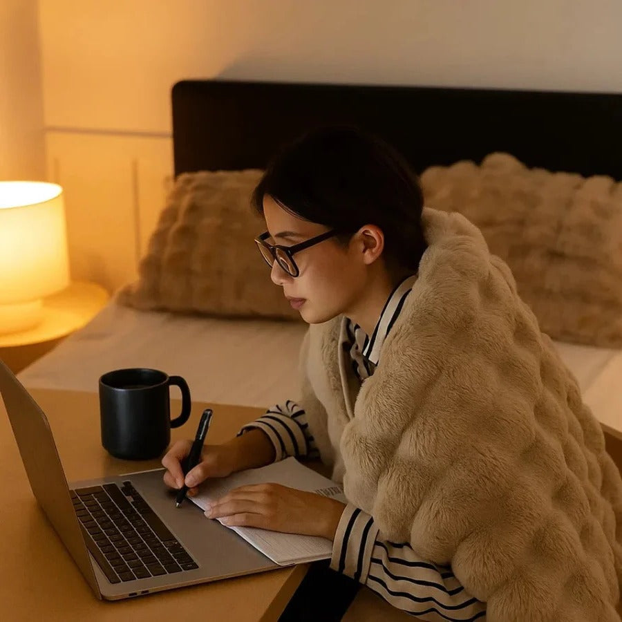 Vielseitige Decke für jedes Wetter mit Stil