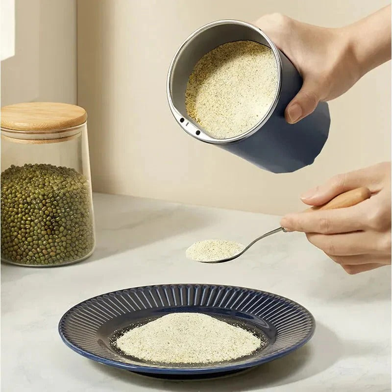 Kompakter Mini-Mahlwerk mit Edelstahlklingen, 50–60g Kapazität