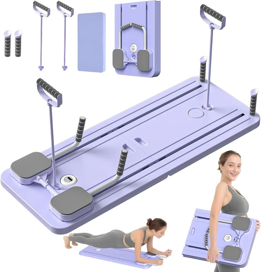 Faltbare Pilates Reformer-Plattform für Zuhause und unterwegs