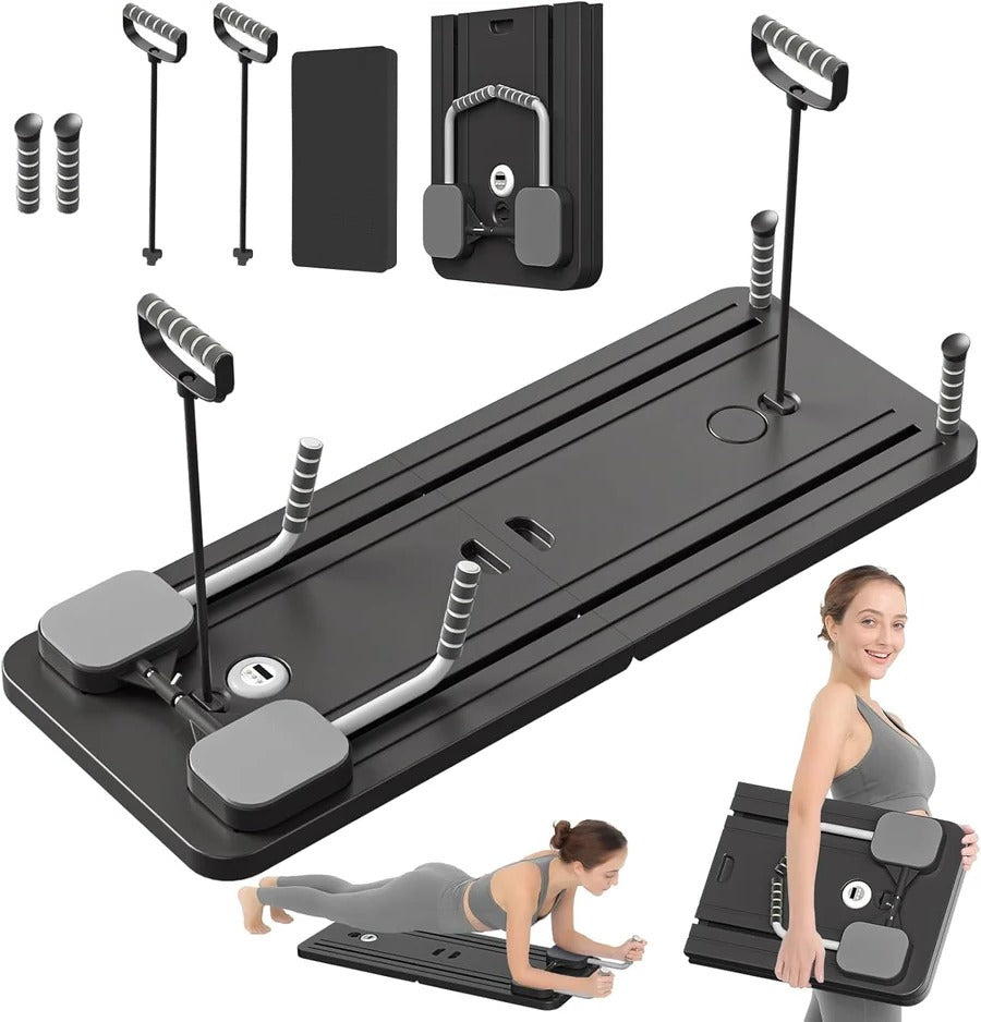 Faltbare Pilates Reformer-Plattform für Zuhause und unterwegs