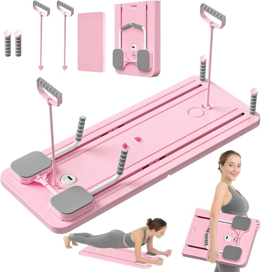Faltbare Pilates Reformer-Plattform für Zuhause und unterwegs