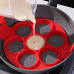 Antihaft-Pfanne für Pfannkuchen mit mehreren Fächern, 38 cm