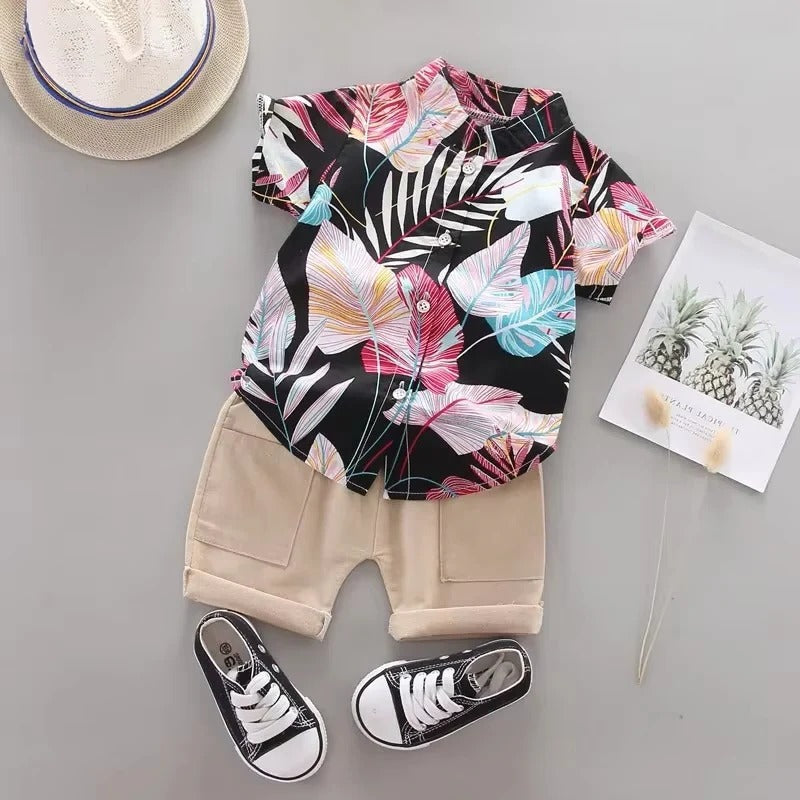 Sommer Outfit für Babys – 2-teiliges Set mit Oberteil und Shorts