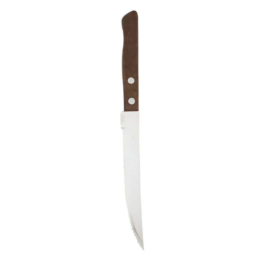 Edelstahl Steakmesser Set mit Holzgriffen und gezahnten Klingen